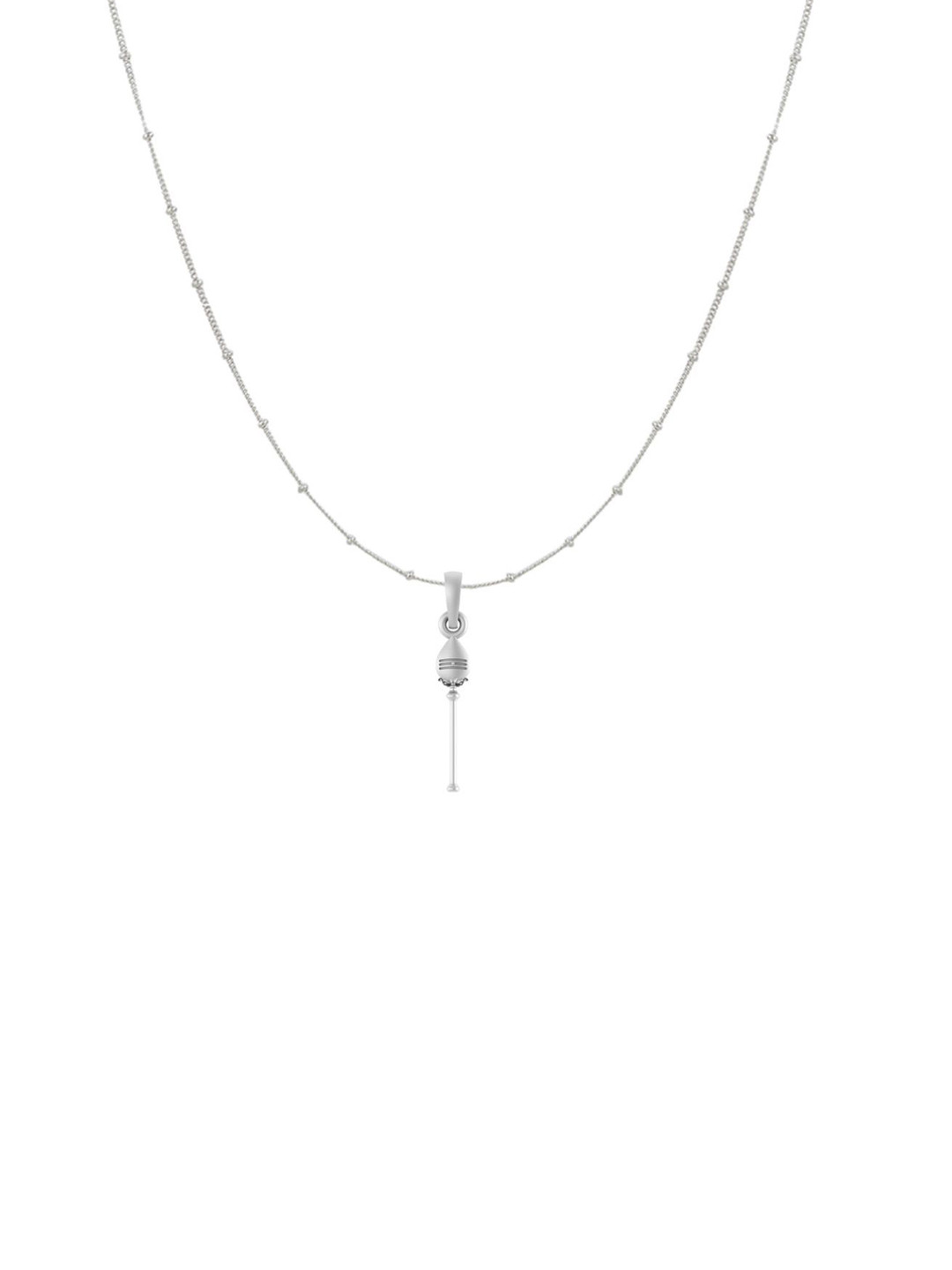 Metronaut 92.5 Sterling Silver Vel Pandel Pendant With Rope Chain