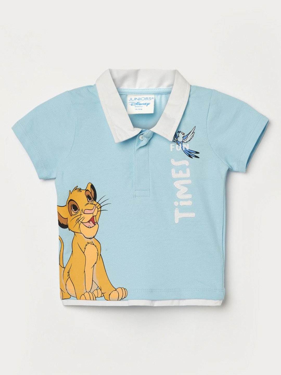 Juniors by Lifestyle Boys Simba Graphic Printed Polo Collar Cotton T-shirt