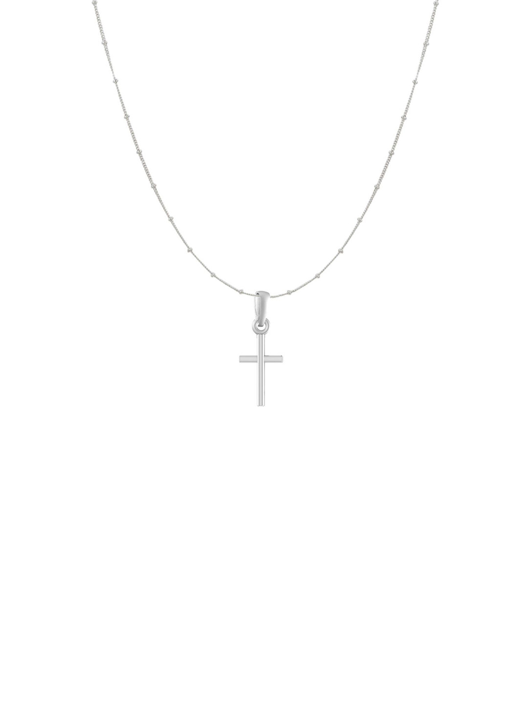 Metronaut 92.5 Sterling Silver Geometric Jesus Pendant with Chain