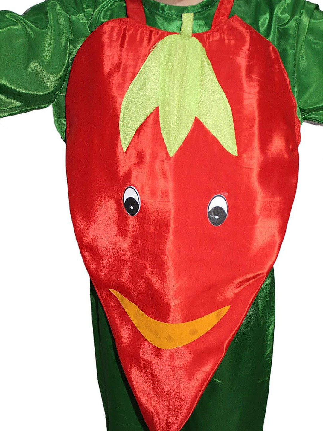 Kaku Fancy dresses Kids Printed Chilly Shape Cutout & Cap