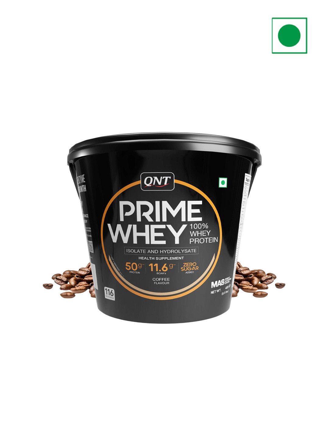 QNT Prime Whey Protein Powder - 4 Kg - Coffee