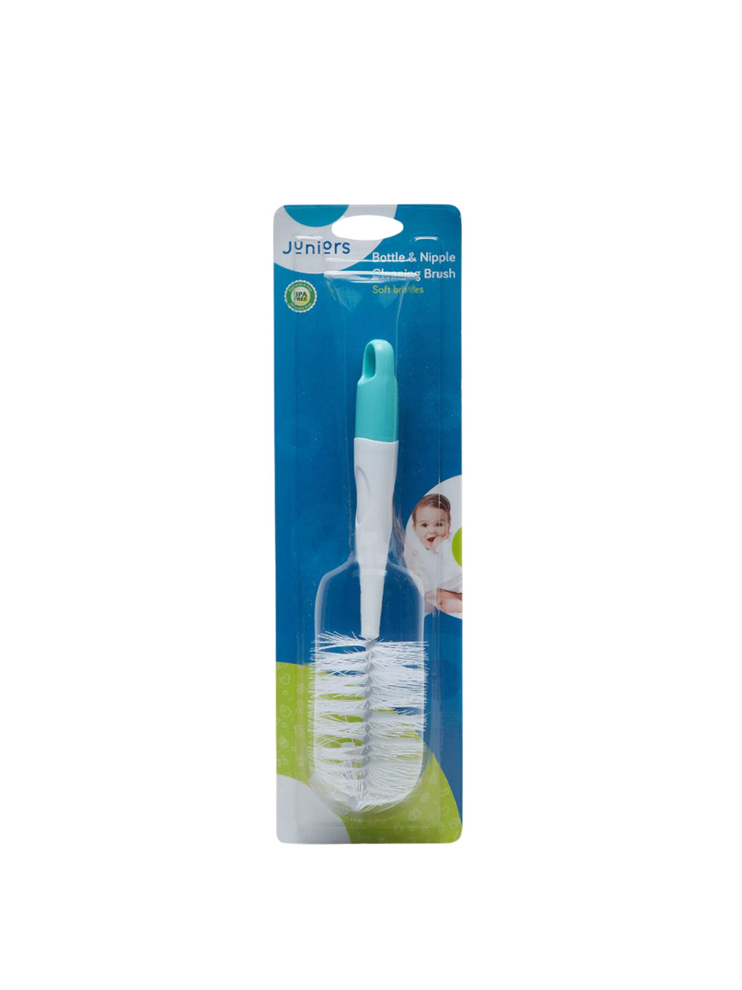 Juniors by Babyshop Blue & White Bottle Nipple Brush