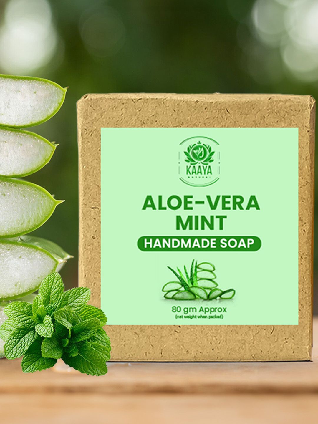 Kaaya Natural Aloevera Mint Soap- 80 g