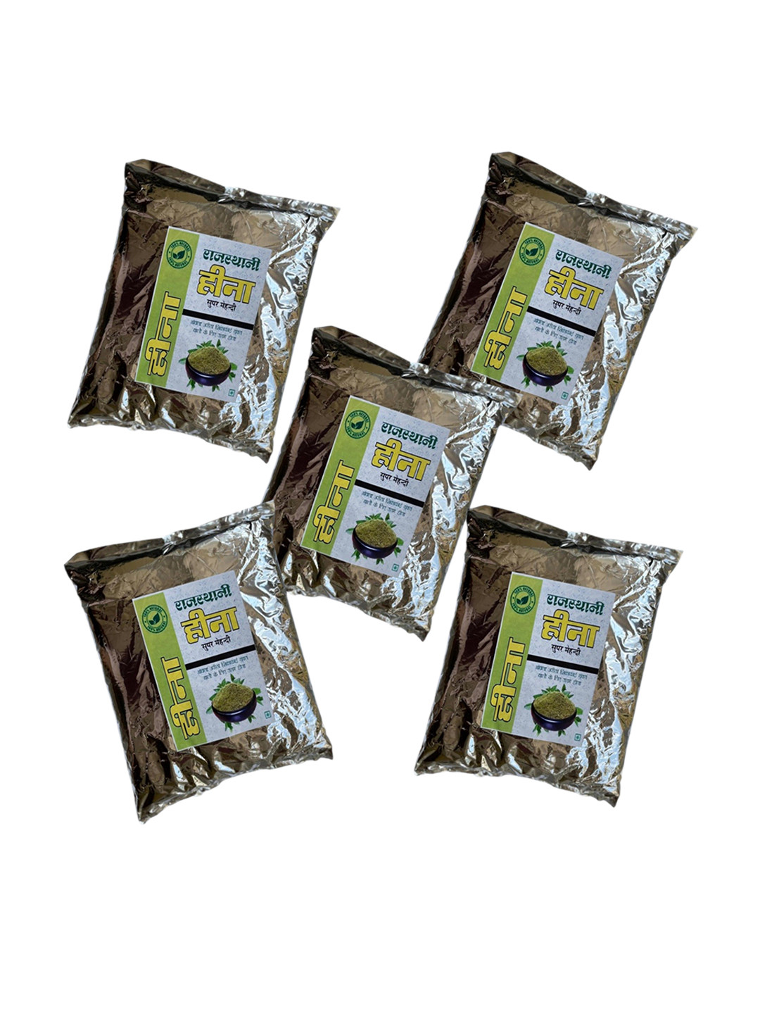 Rajasthani henna Set Of 5 Heena Powder For Hair - 500 g Each