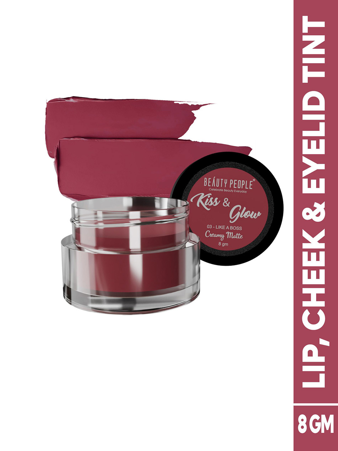 Beauty People Kiss & Glow Matte Finish Lip, Cheek & Eyelid Lip Tint-  8 g - Like a Boss 03