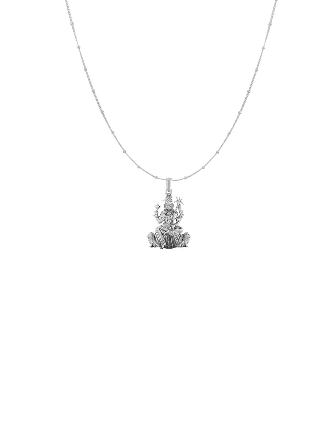 Metronaut 92.5 Sterling Silver Kamakshi Devi Pendant With Ball Chain