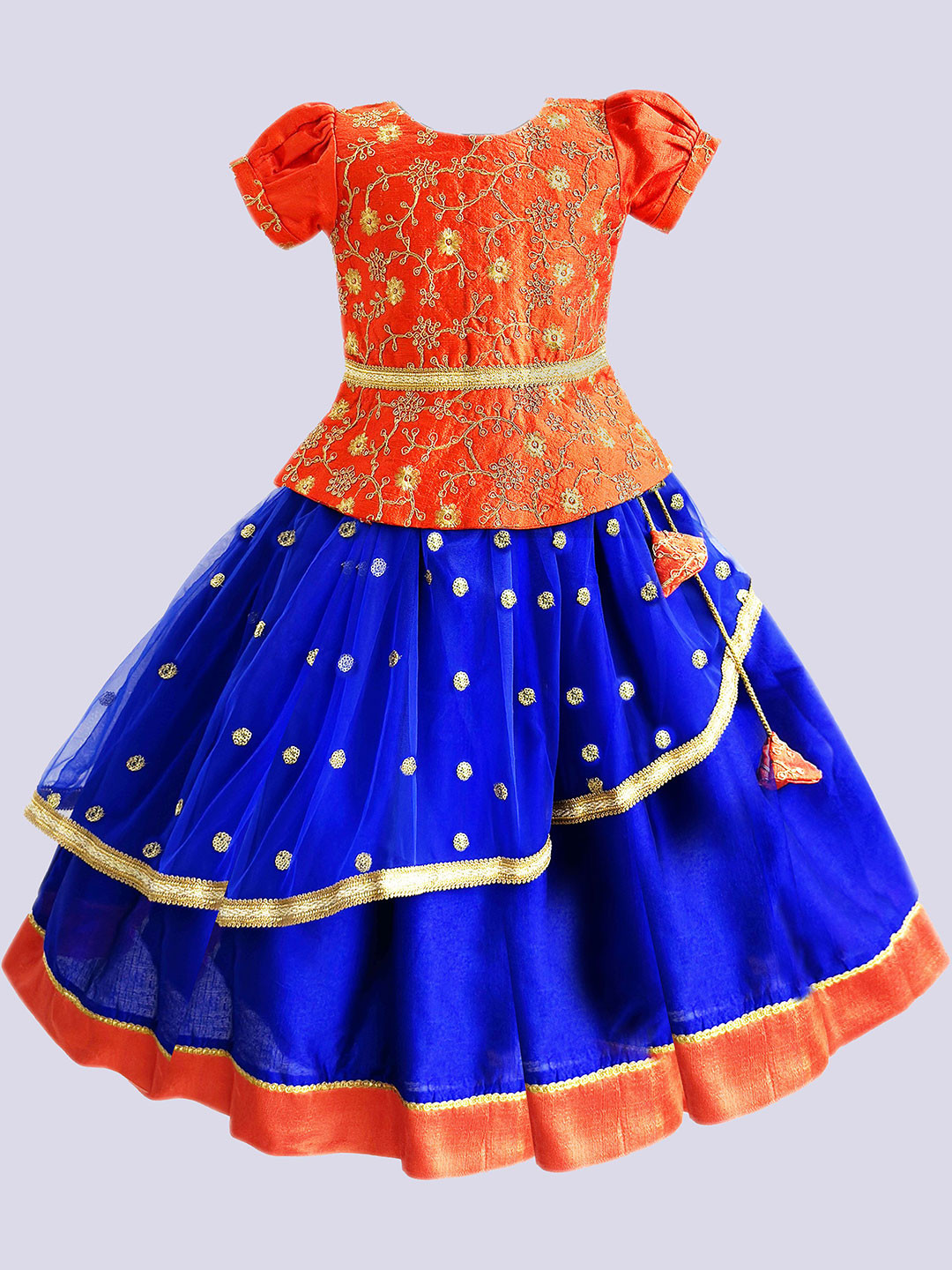 STANWELLS KIDS Girls Woven Design Lehenga With Blouse