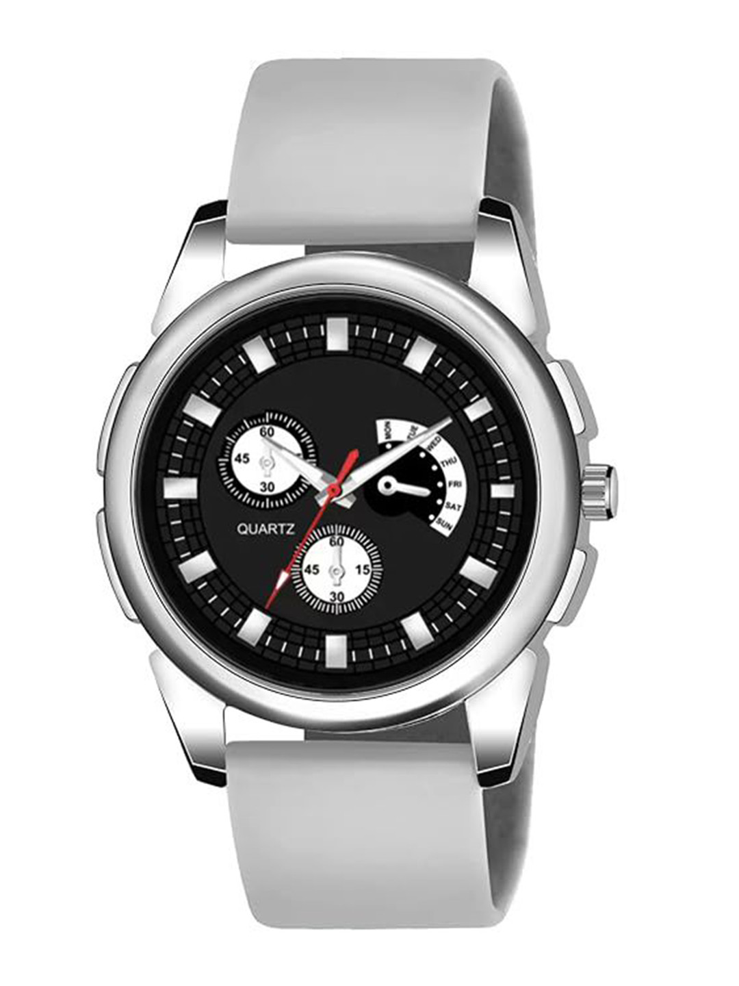 JUST LIKE Men Dial & Wrap Around Straps Watch 883 crom aviobk dial gray belt silicon