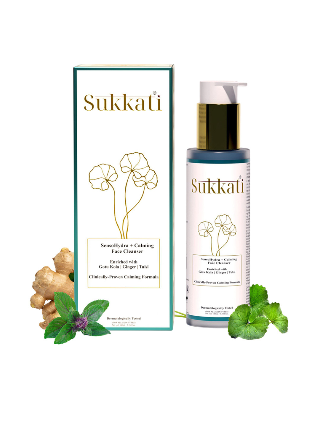 Sukkati SensoHydra+ Calming Face Cleanser Enriched With GotuKola - 100 ml