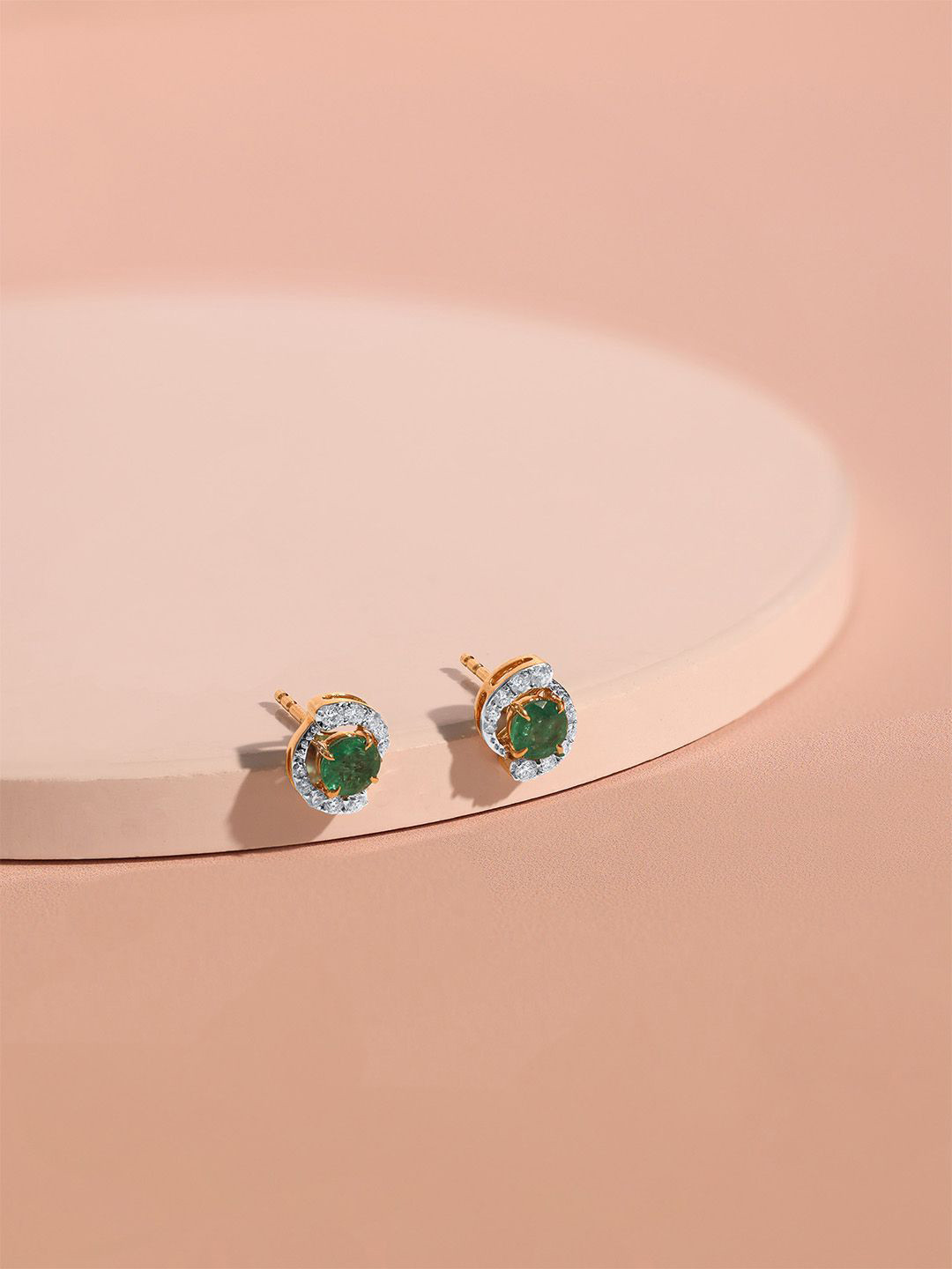 Mia by Tanishq 14KT Yellow Gold Stud Earrings - 1.487gm