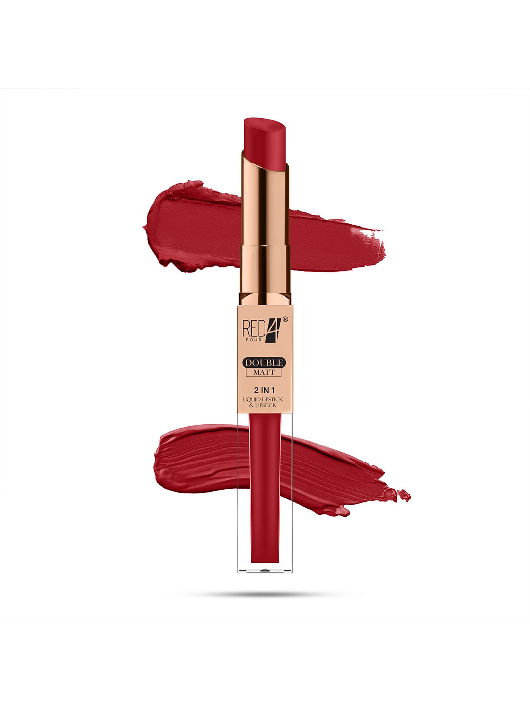 RED 4 2 In 1 Long Lasting Matte Liquid Lipcream- 8 g - 107