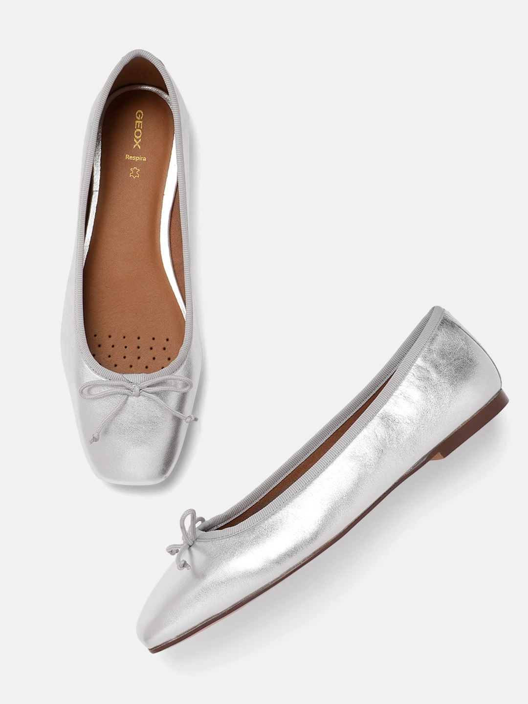 Geox Women D Marsilea A Leather Ballerinas With Bows