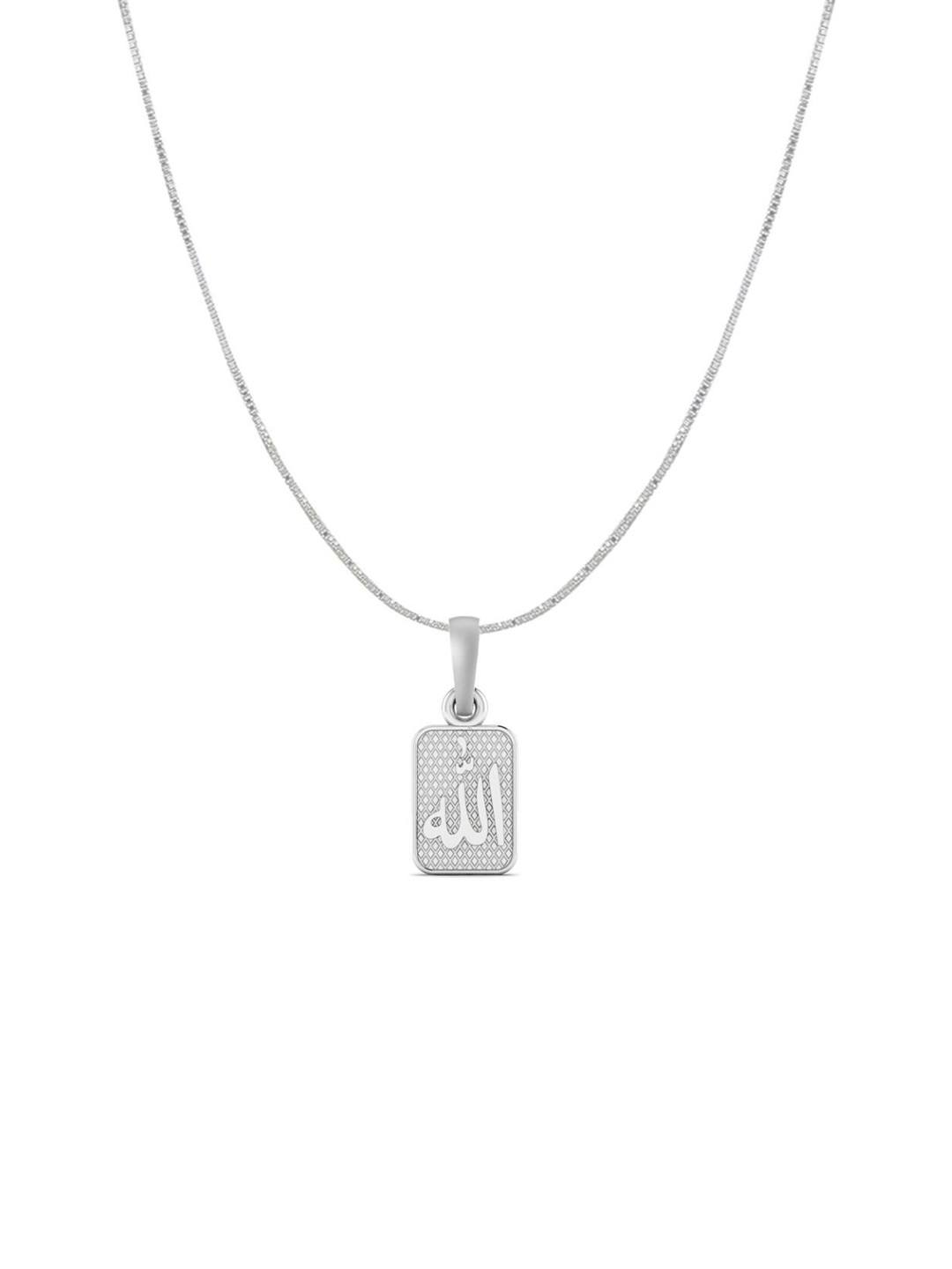 Metronaut 925 Sterling Silver Allah Pendant With Box Chain