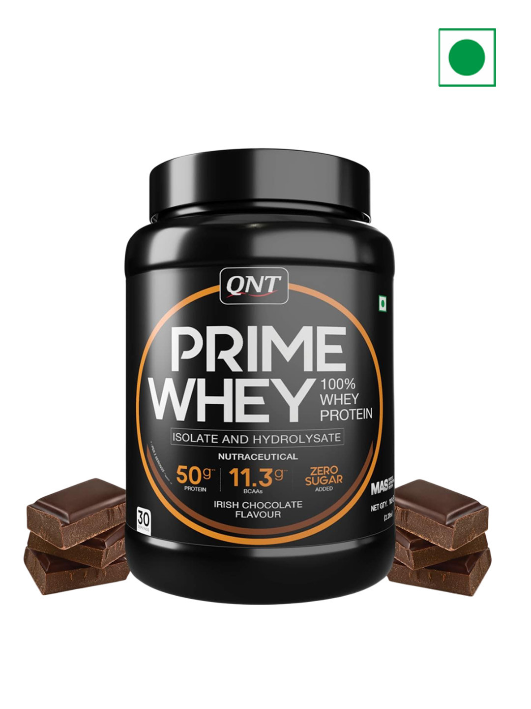 QNT Prime Whey Protein Powder - 1 Kg - Irish Chocolate