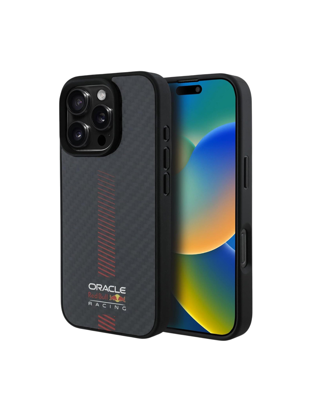 ORACLE REDBULL RACING Geometric Printed iPhone 16 Pro Back Case Mobile Accessories