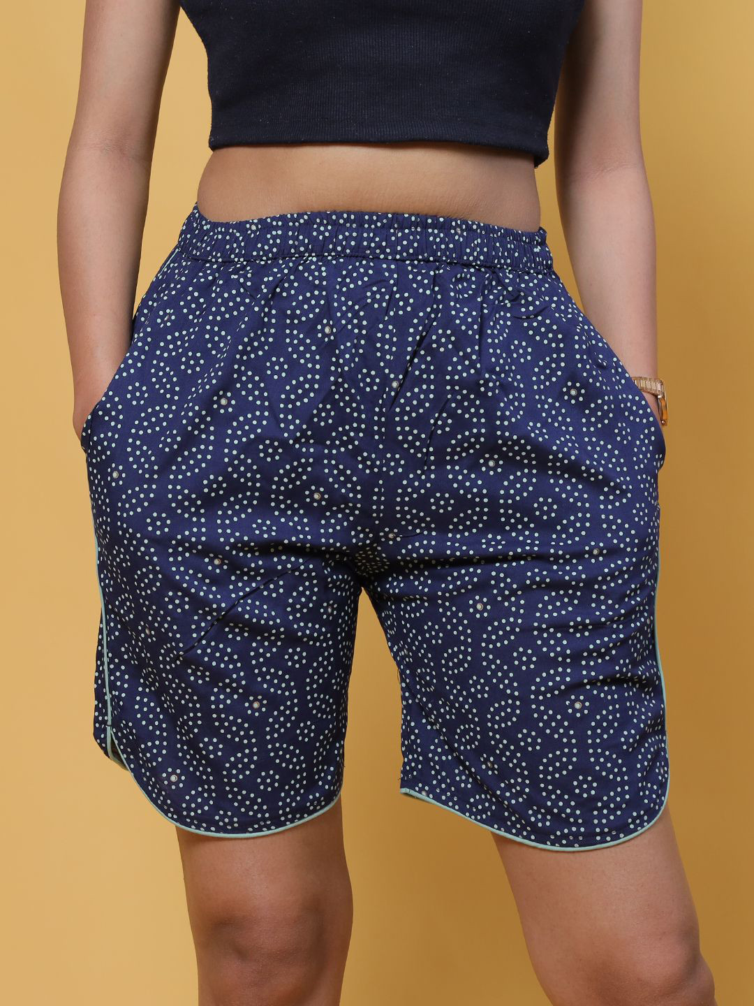 GAB Women Printed High-Rise Shorts