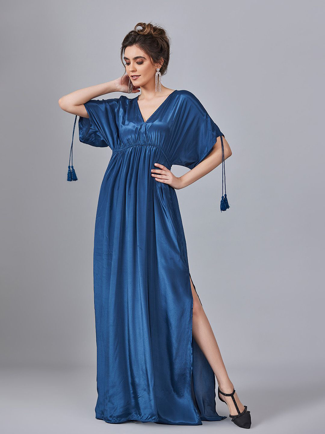 B77 Crepe Formal Maxi Dress