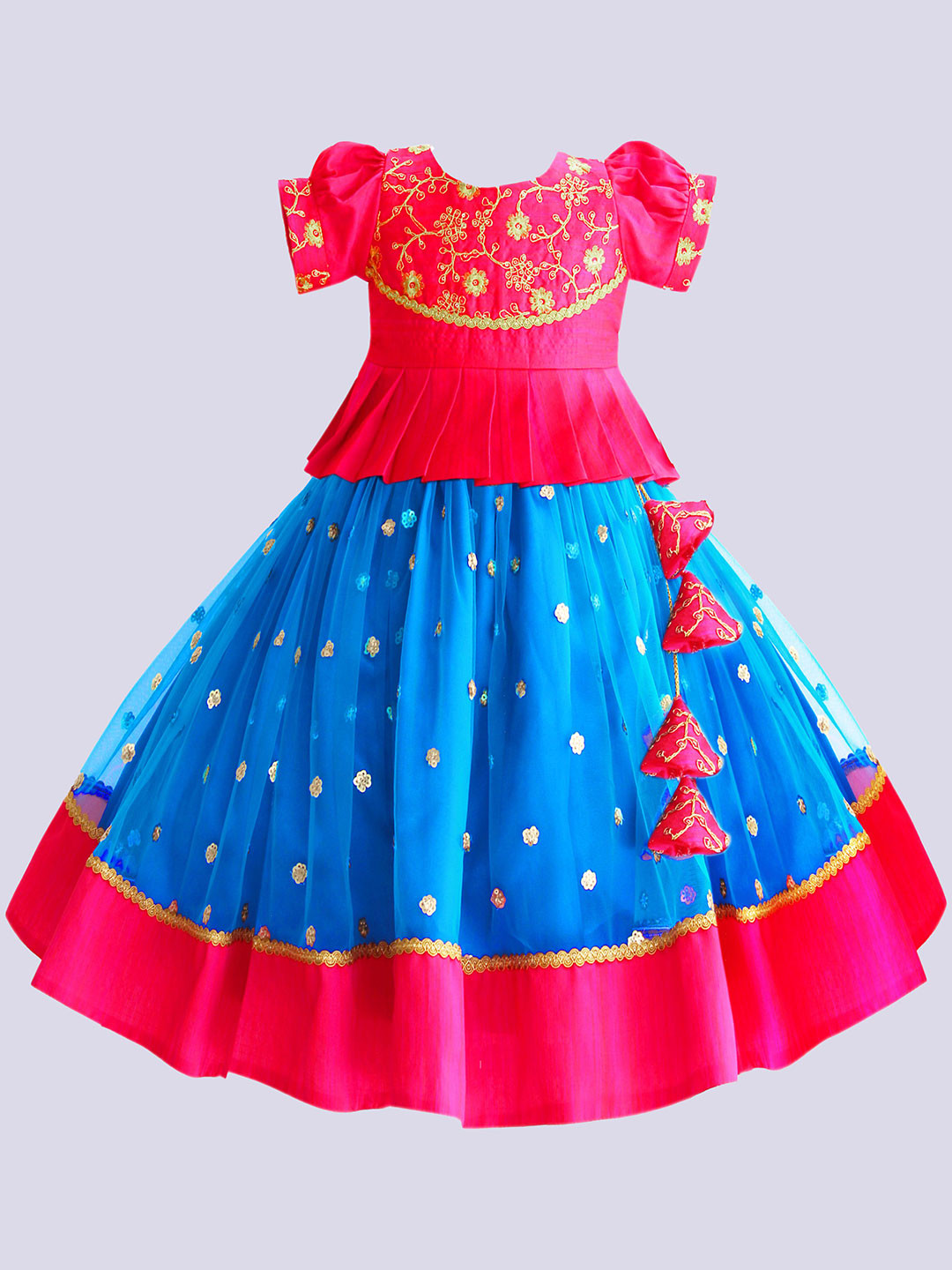 STANWELLS KIDS Girls Woven Design Lehenga With Blouse
