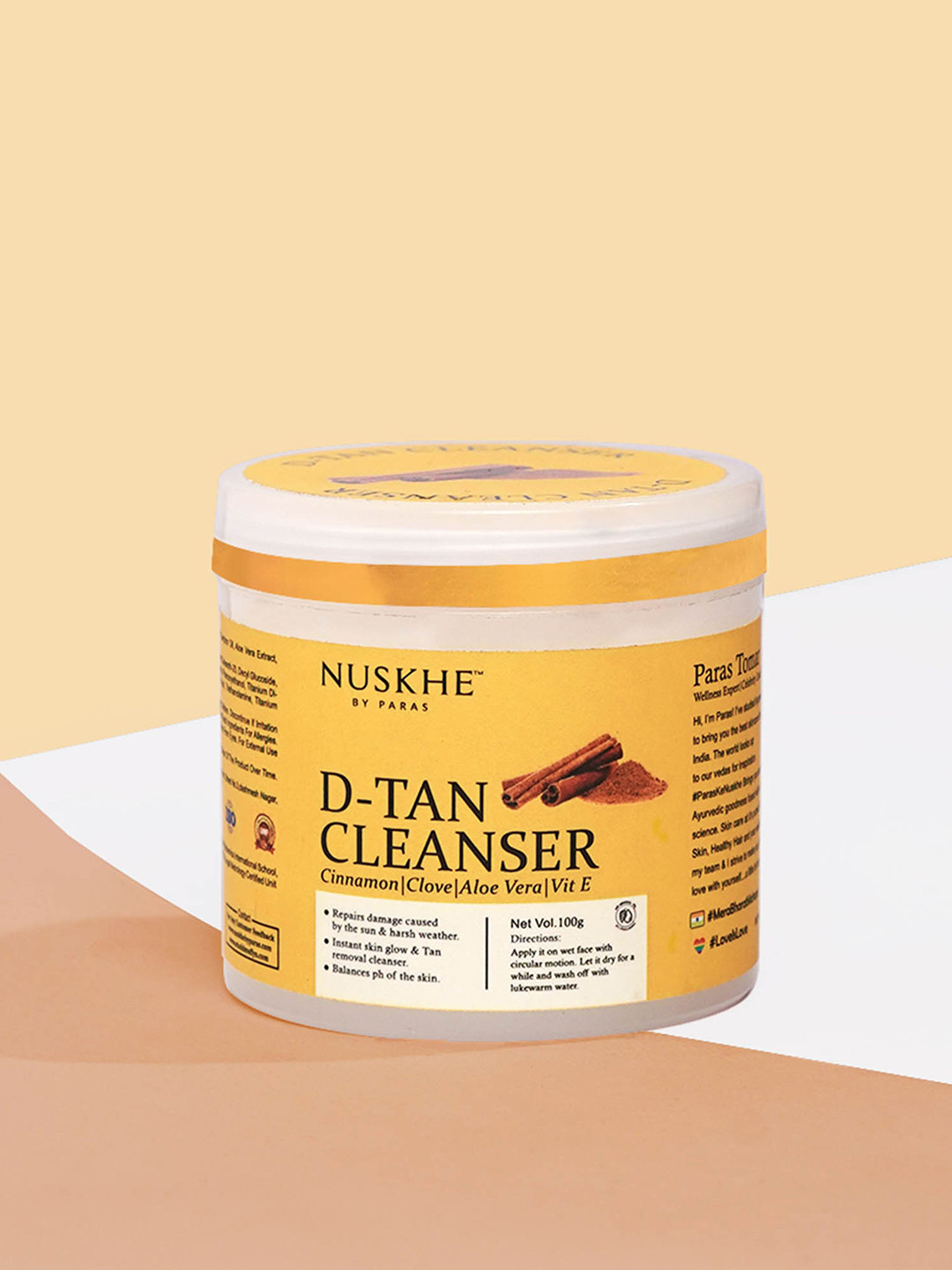 Nuskhe by Paras D-Tan Cleanser With Aloe Vera - 100 g
