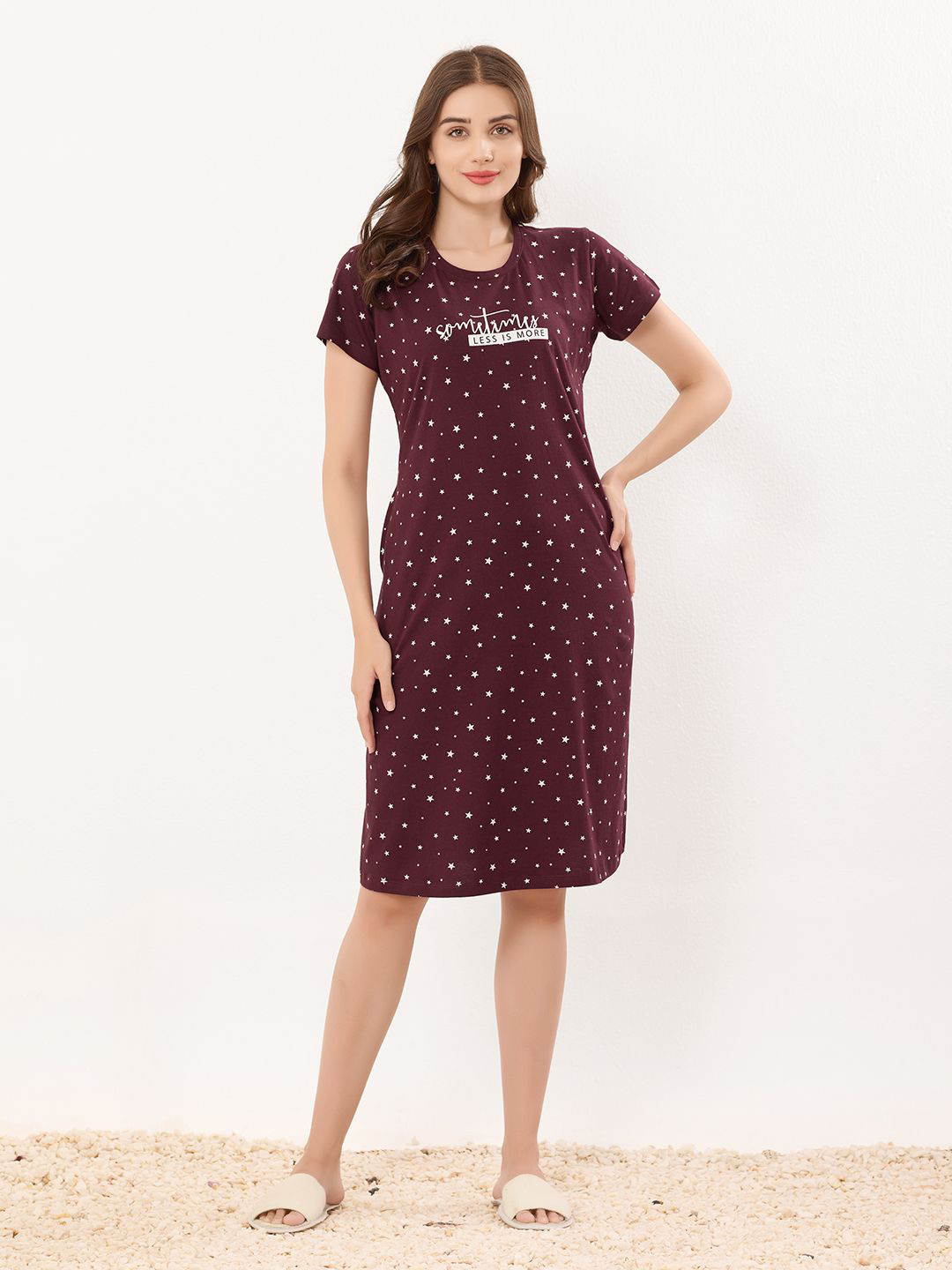 QUIRA Women Printed Nightdress