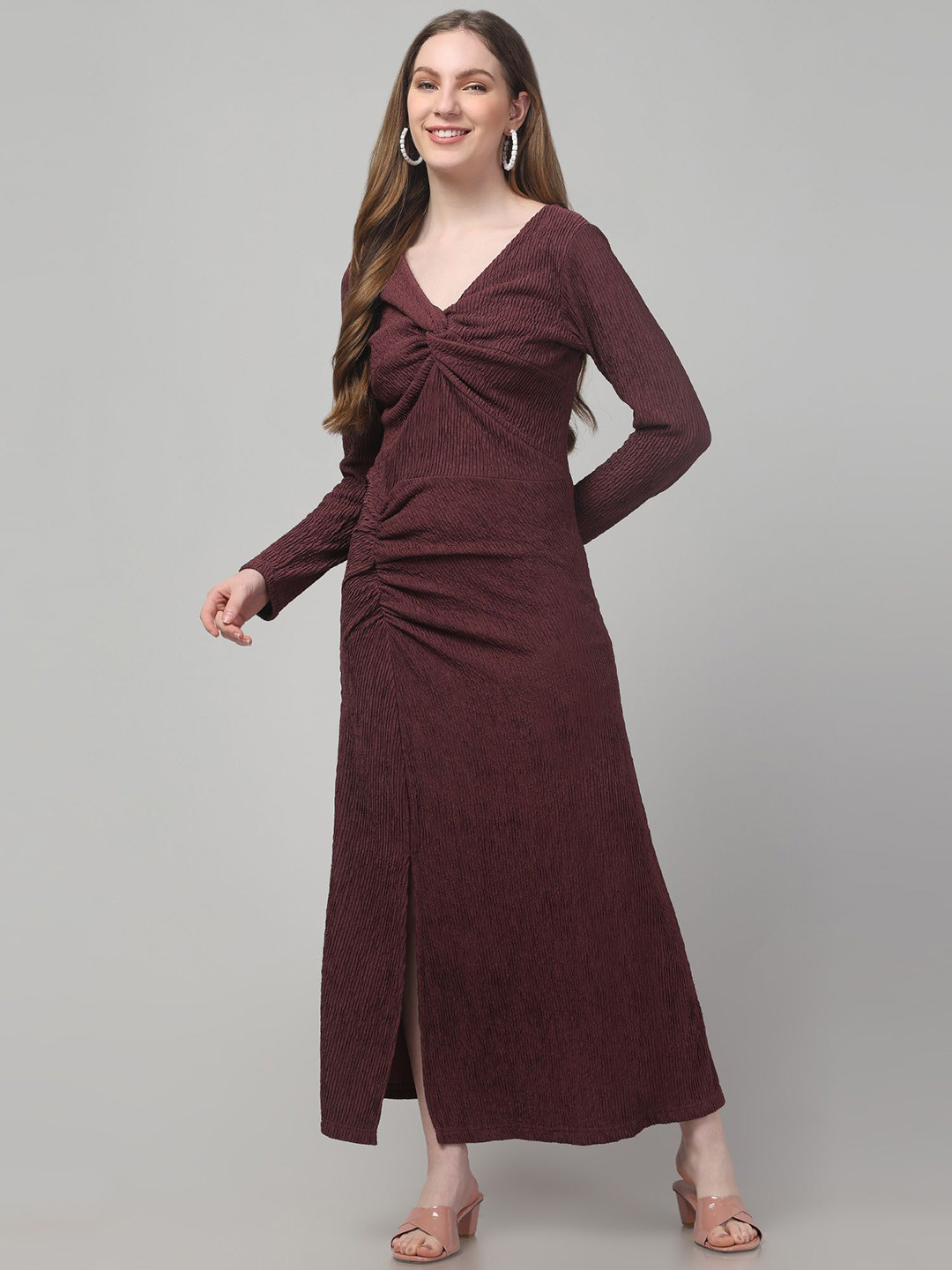 clobug Women V-Neck Maxi Dress
