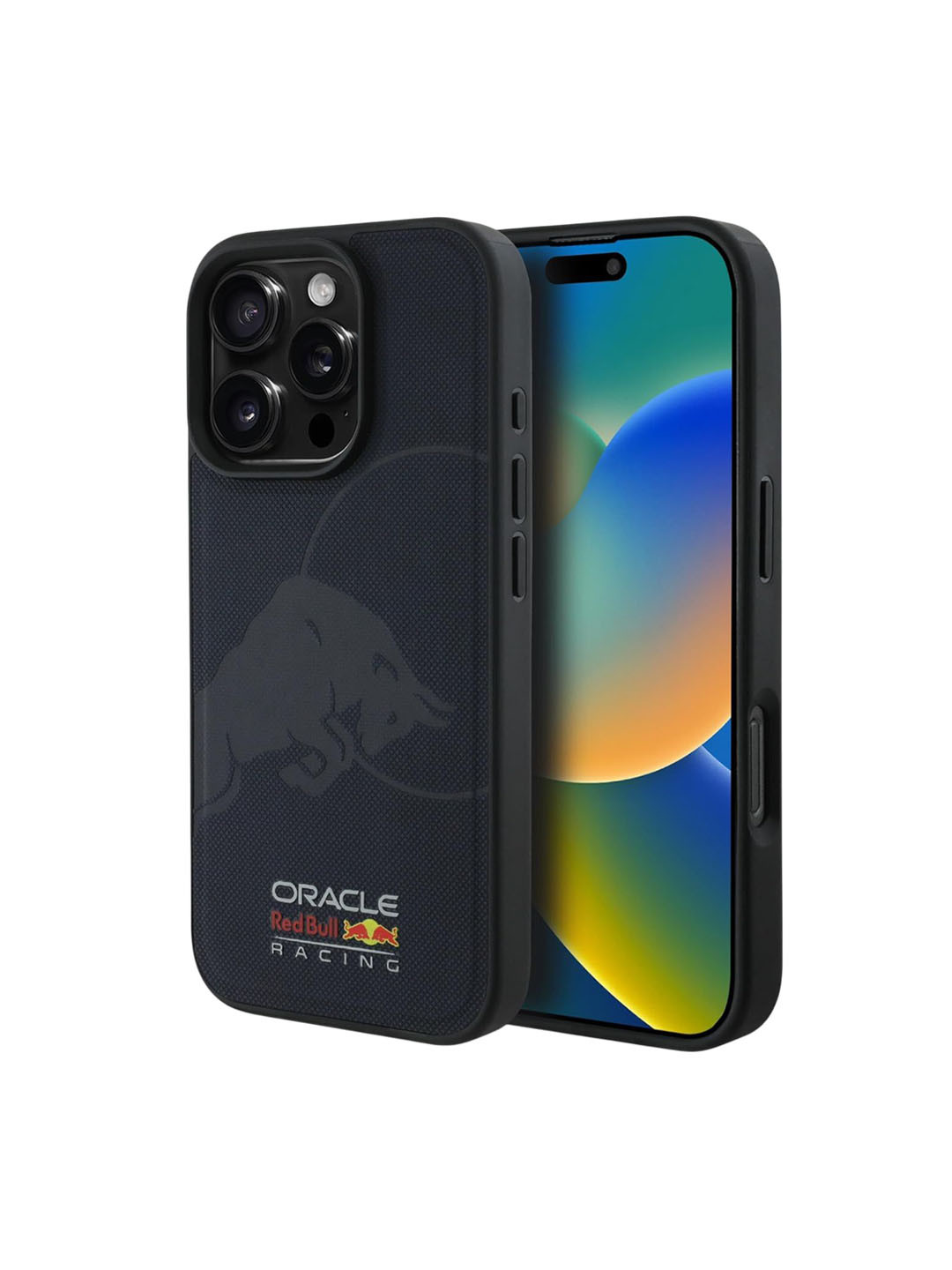 ORACLE REDBULL RACING Geometric Printed iPhone 16 Pro Back Case Mobile Accessories
