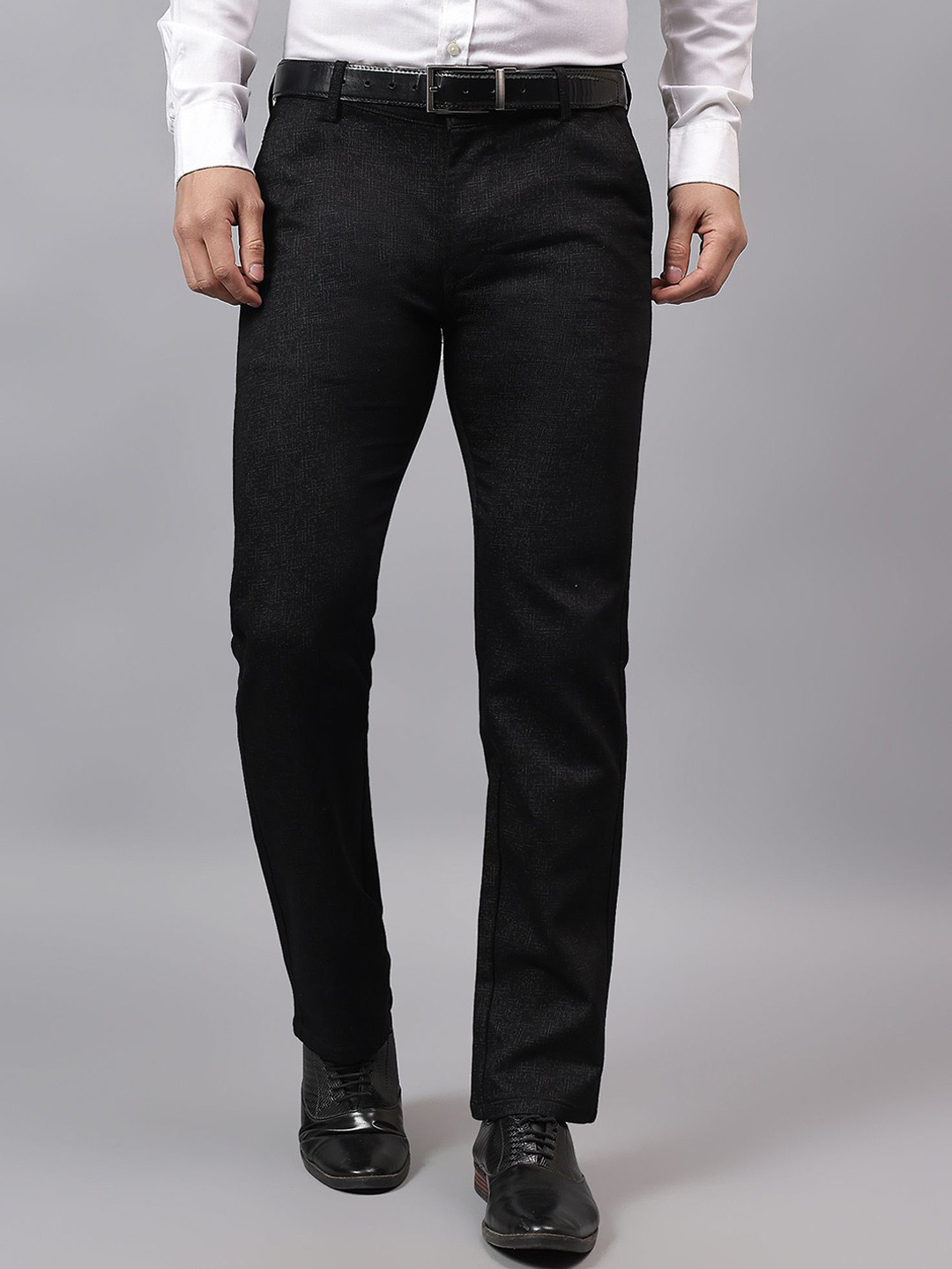 AAAI Enterprises Men Slim Fit High-Rise Formal Trousers