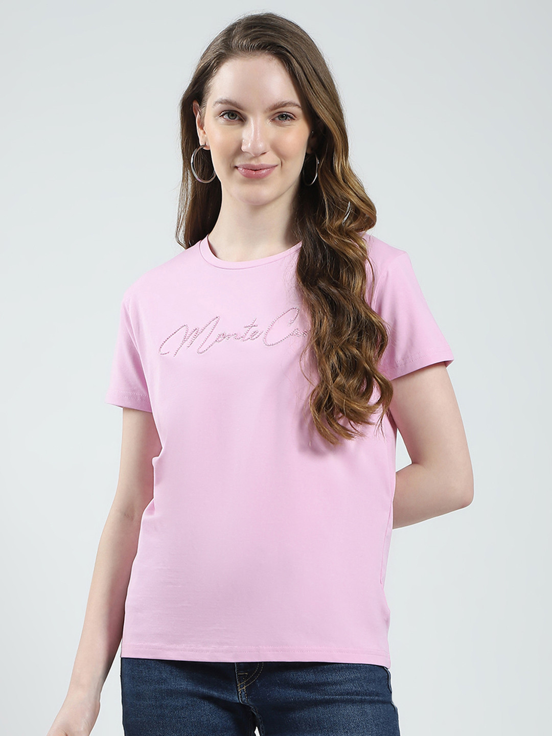Monte Carlo Brand Logo Embroidered T-shirt