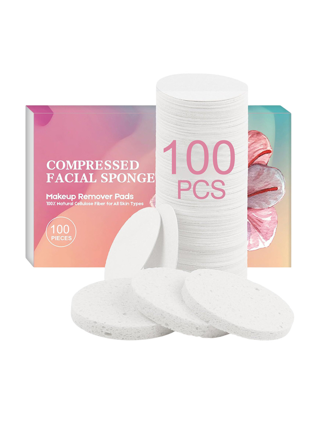 BIRDWARE Premium Compress Sponge For Makeup Remover - 100 Pieces
