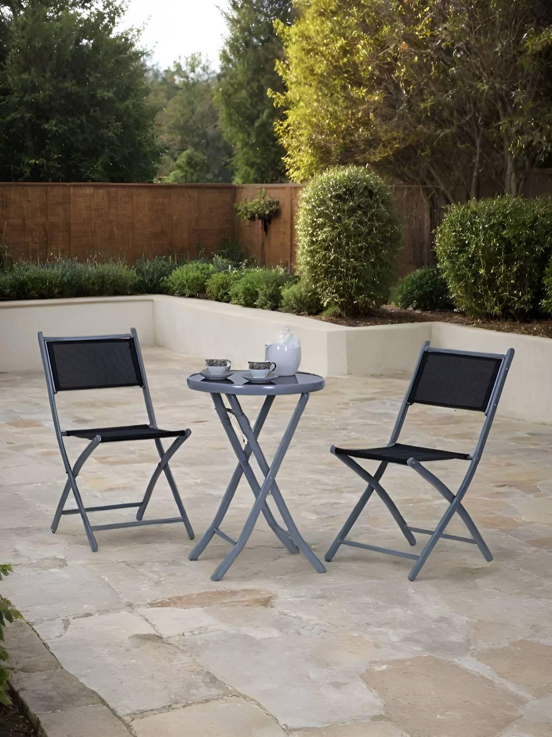 Royaloak 3-Pcs Black Tivoli Italian Outdoor Set