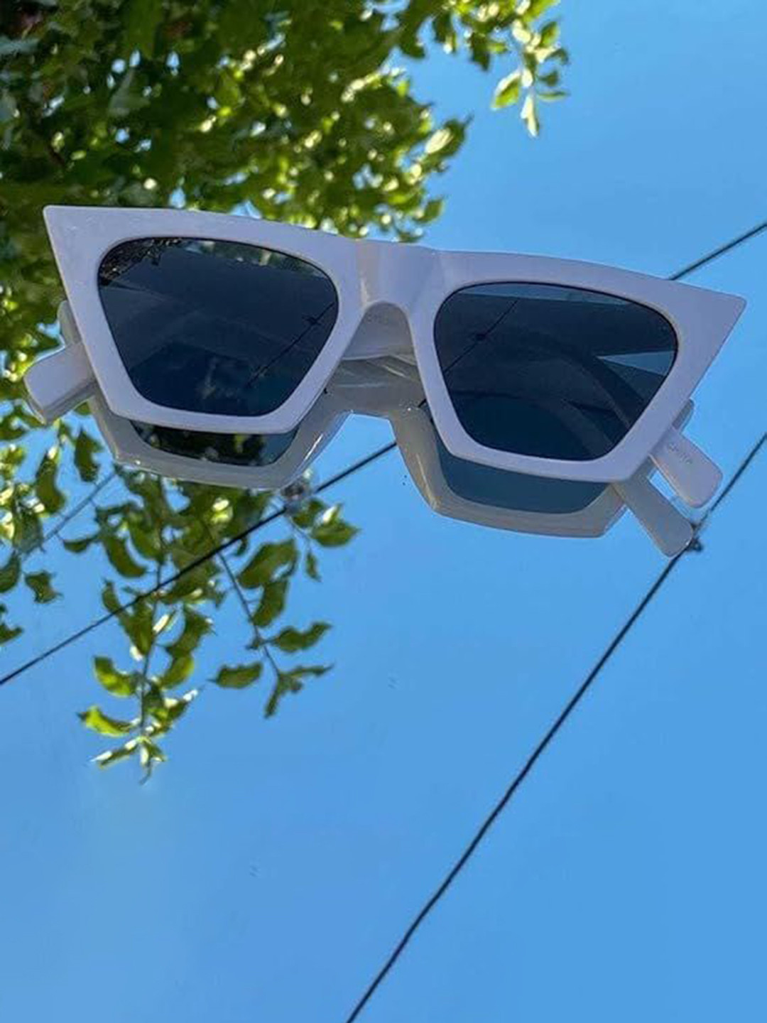 PIRASO Women Cateye Sunglasses with UV Protected Lens 0918 WHITE