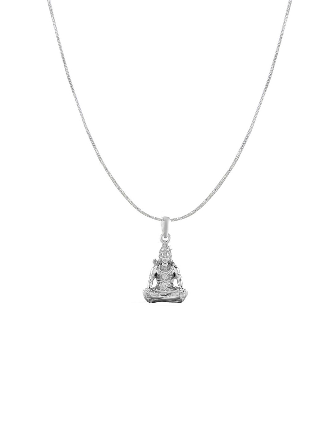 Metronaut 925 Sterling Silver Shiva Pendant With Anchor Chain