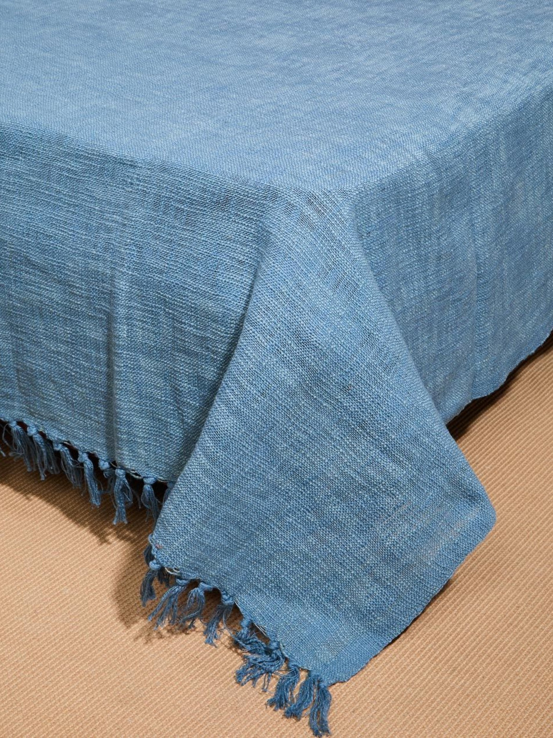 Fabindia Blue Sangam Textured Single SizeBedCover