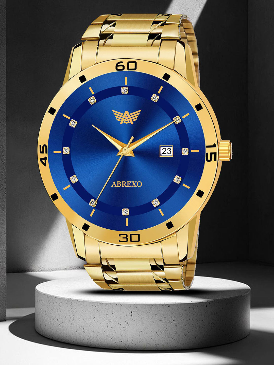 Abrexo Men Dial & Stainless Steel Bracelet Style Straps Analogue Watch Abx13206