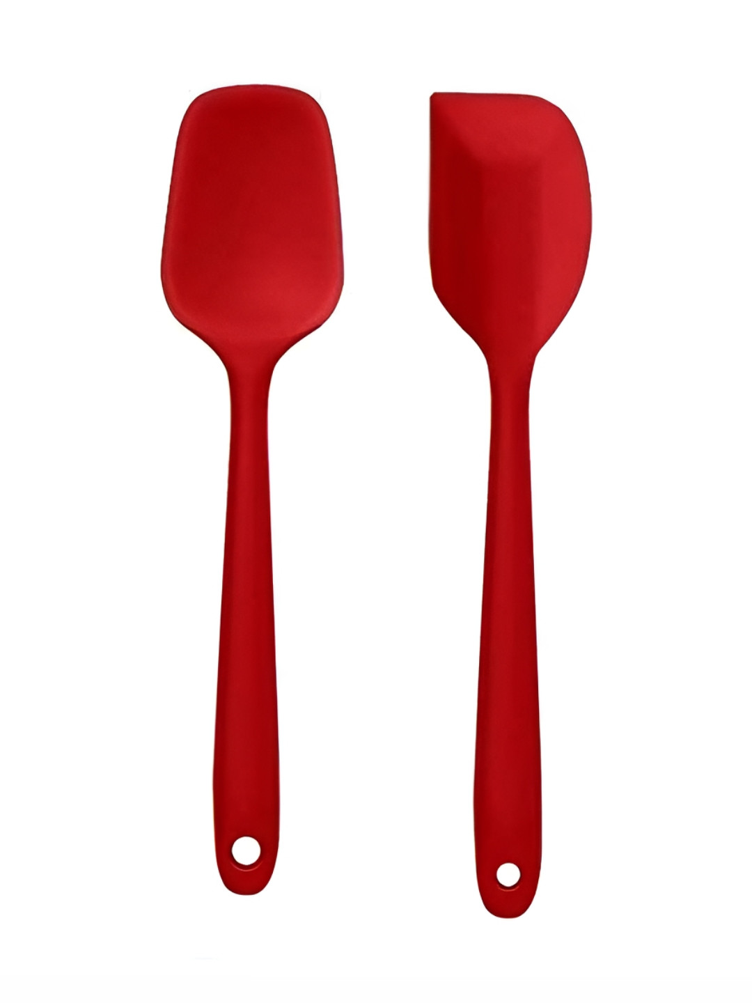 We3 Red 2 Pieces Nonstick Kitchen Serving Spoon and Mini Spatula