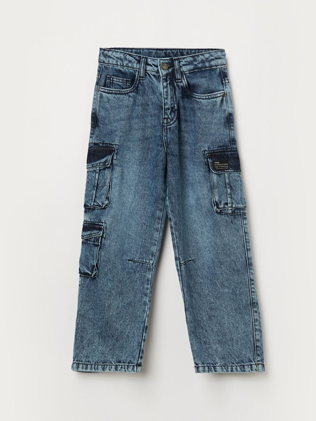 Fame Forever by Lifestyle Boys Regular Fit Mid-Rise Highly Distressed Heavy Fade Jeans