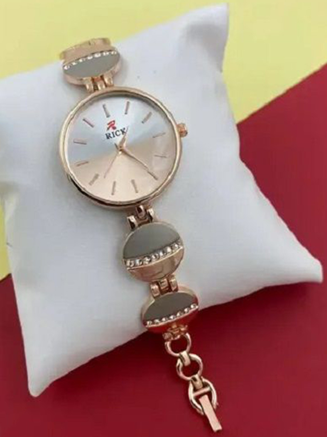 JUST LIKE Women Embellished Dial & Straps Analogue Watch 188 ROSE GOLD