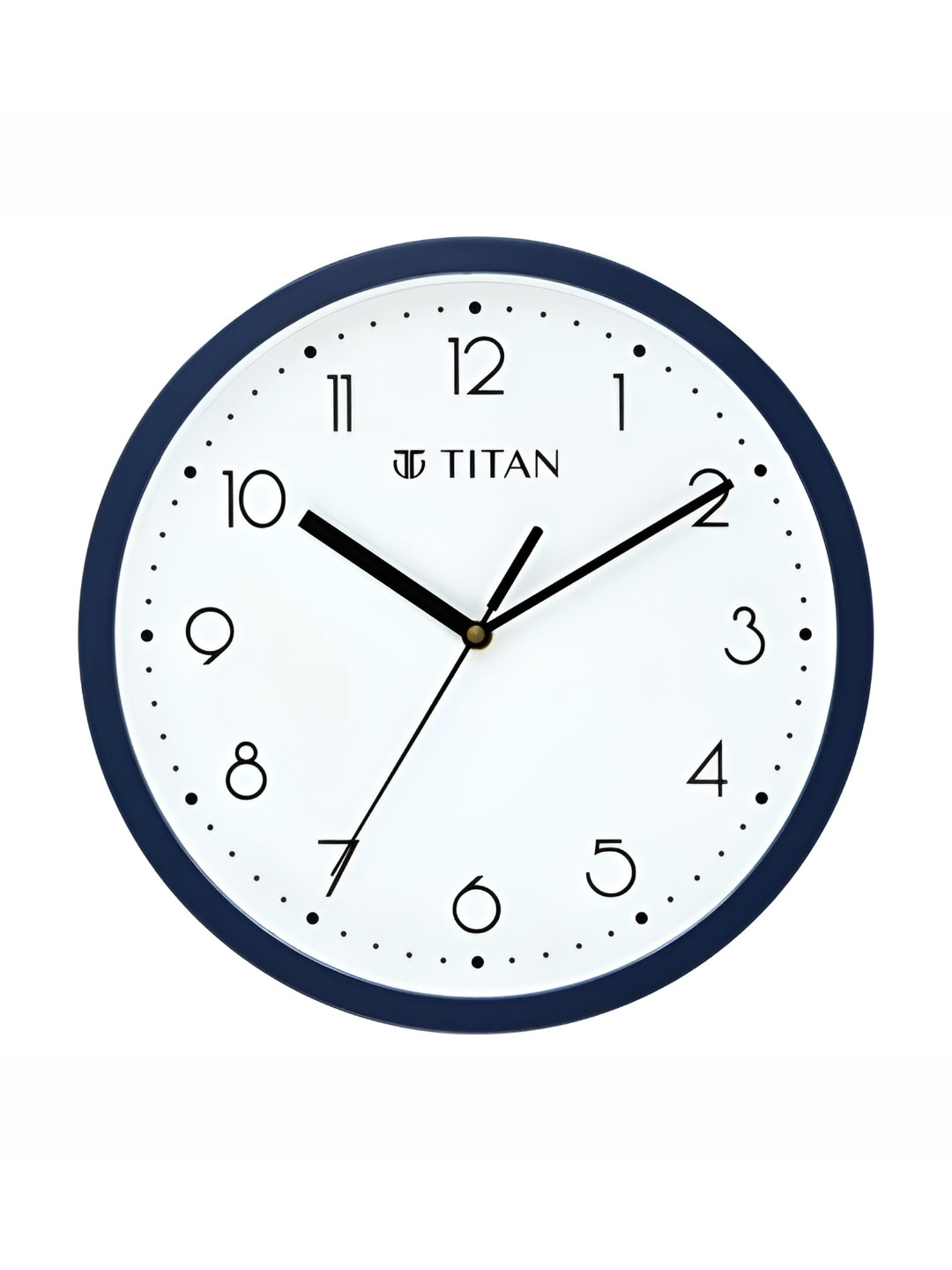 Titan Simple-Sweep White & Black Wooden Contemporary Round Shaped Wall Clock