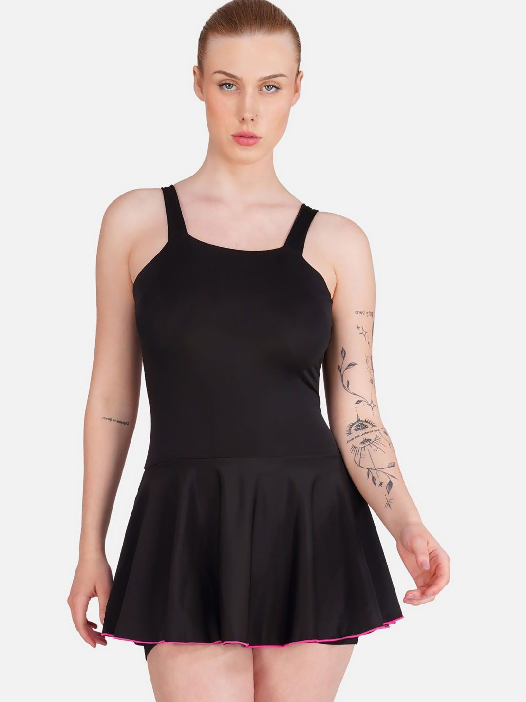 Poftik Padded A-Line Swimwear With Attached Shorts