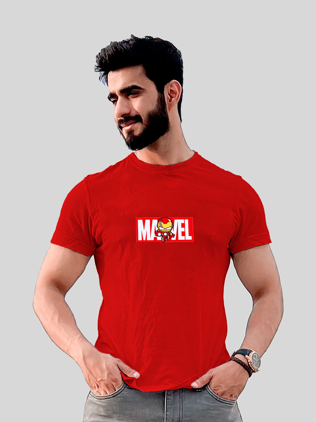 Jack Paris Men Marvel Graphic Printed Cotton T-Shirt