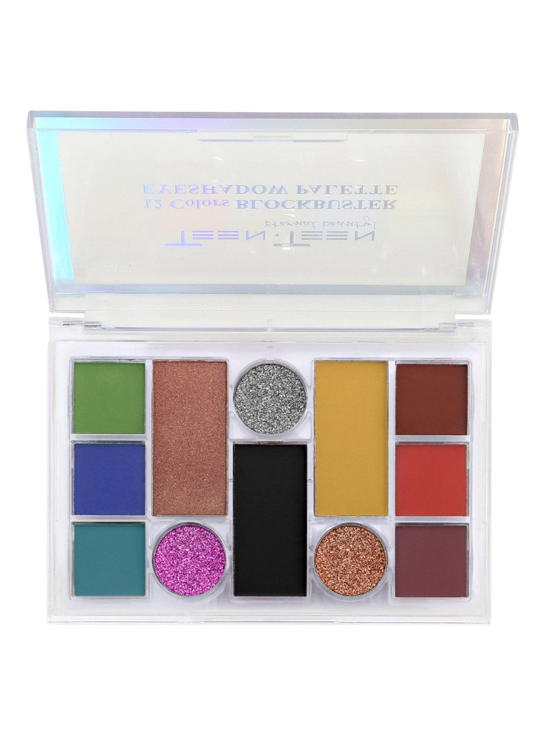 TEEN TEEN COSMETICS Blockbuster 12 Color Eyeshadow Palette - 16 g - Red- Green- Black-03
