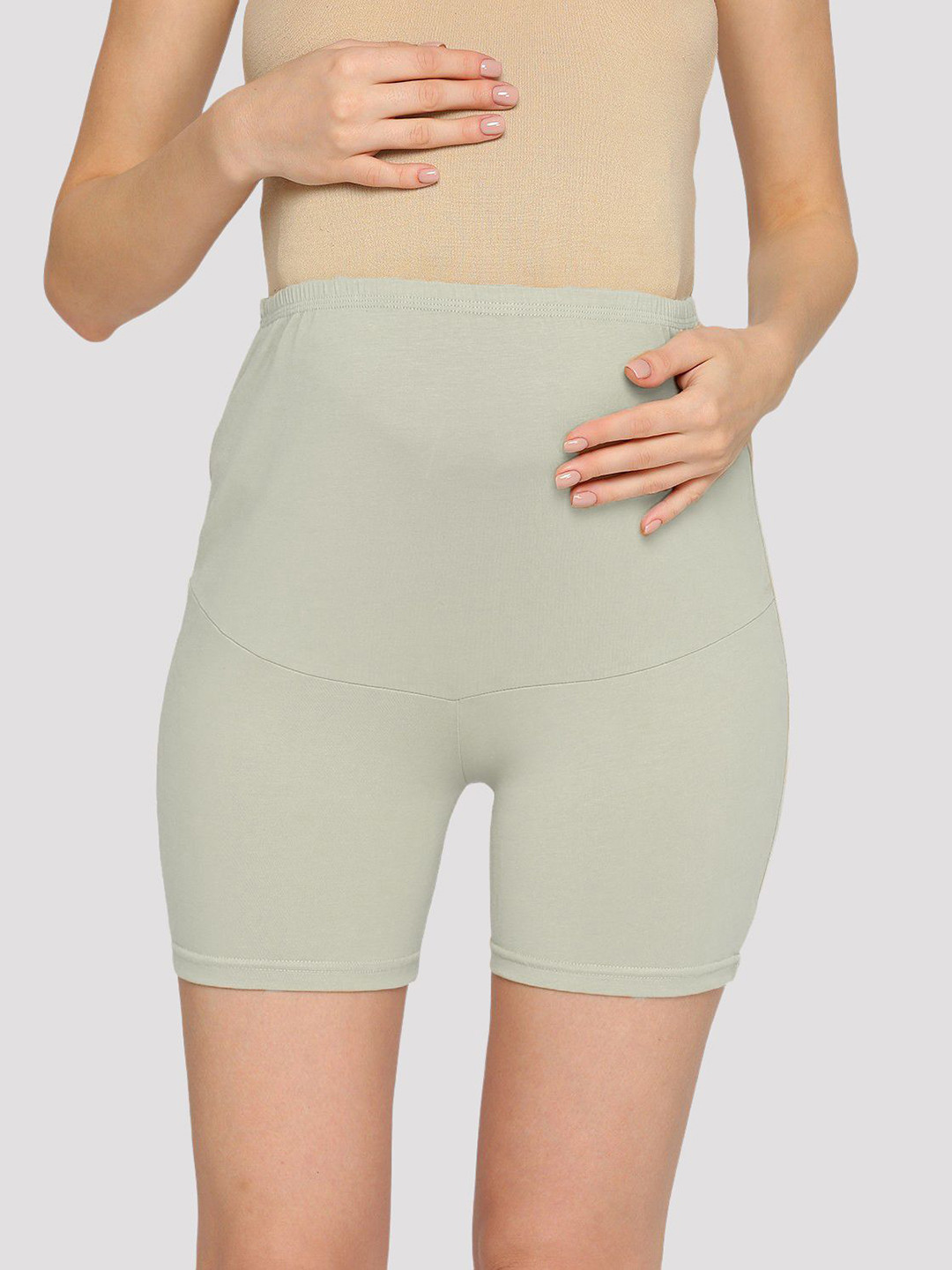 Evamomies High-Rise Maternity Briefs EVA004-LightGrey-PK1