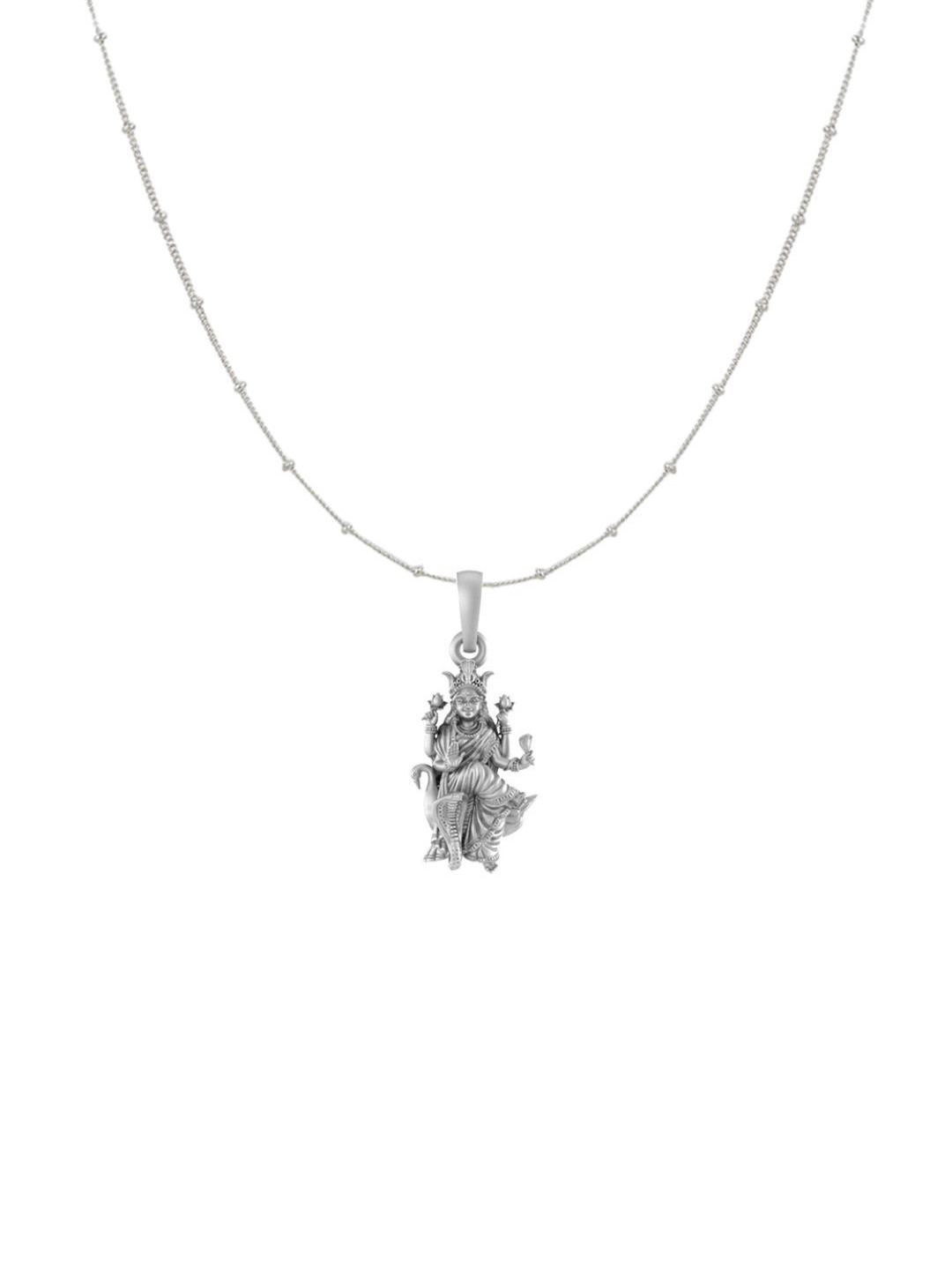 Metronaut 92.5 Sterling Silver Contemporary Mansa Devi Pendant with Chain