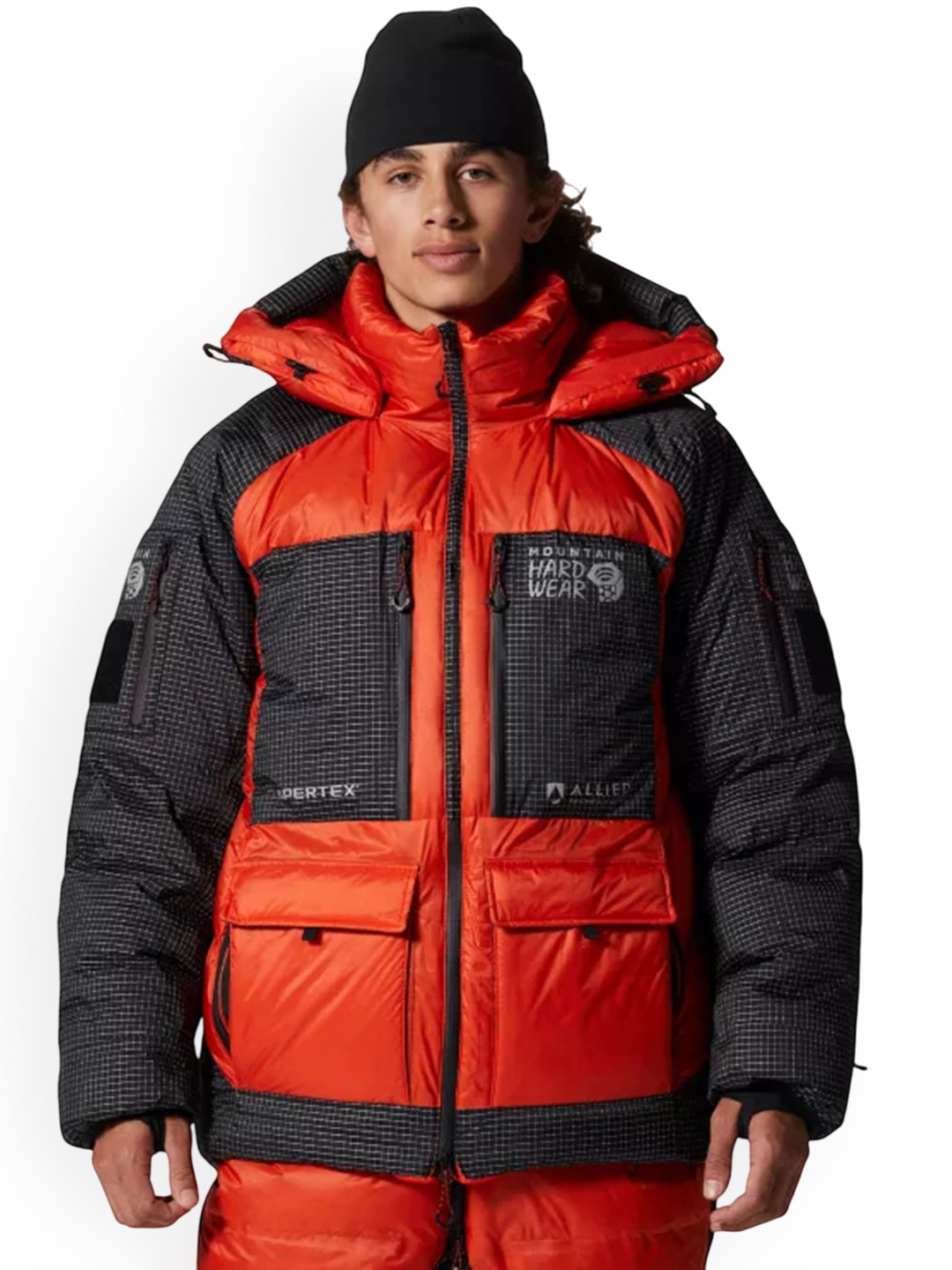 Mountain Hardwear Men Lightweight Outdoor Parka with Patchwork Jacket