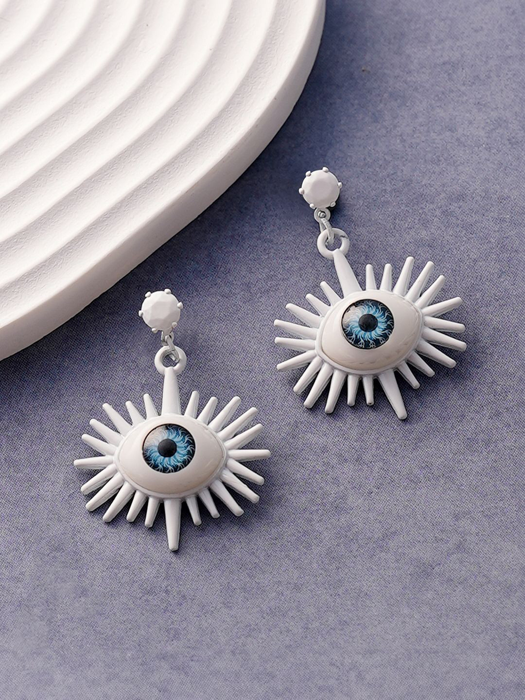 DressBerry Contemporary Evil-Eye Drop Earrings