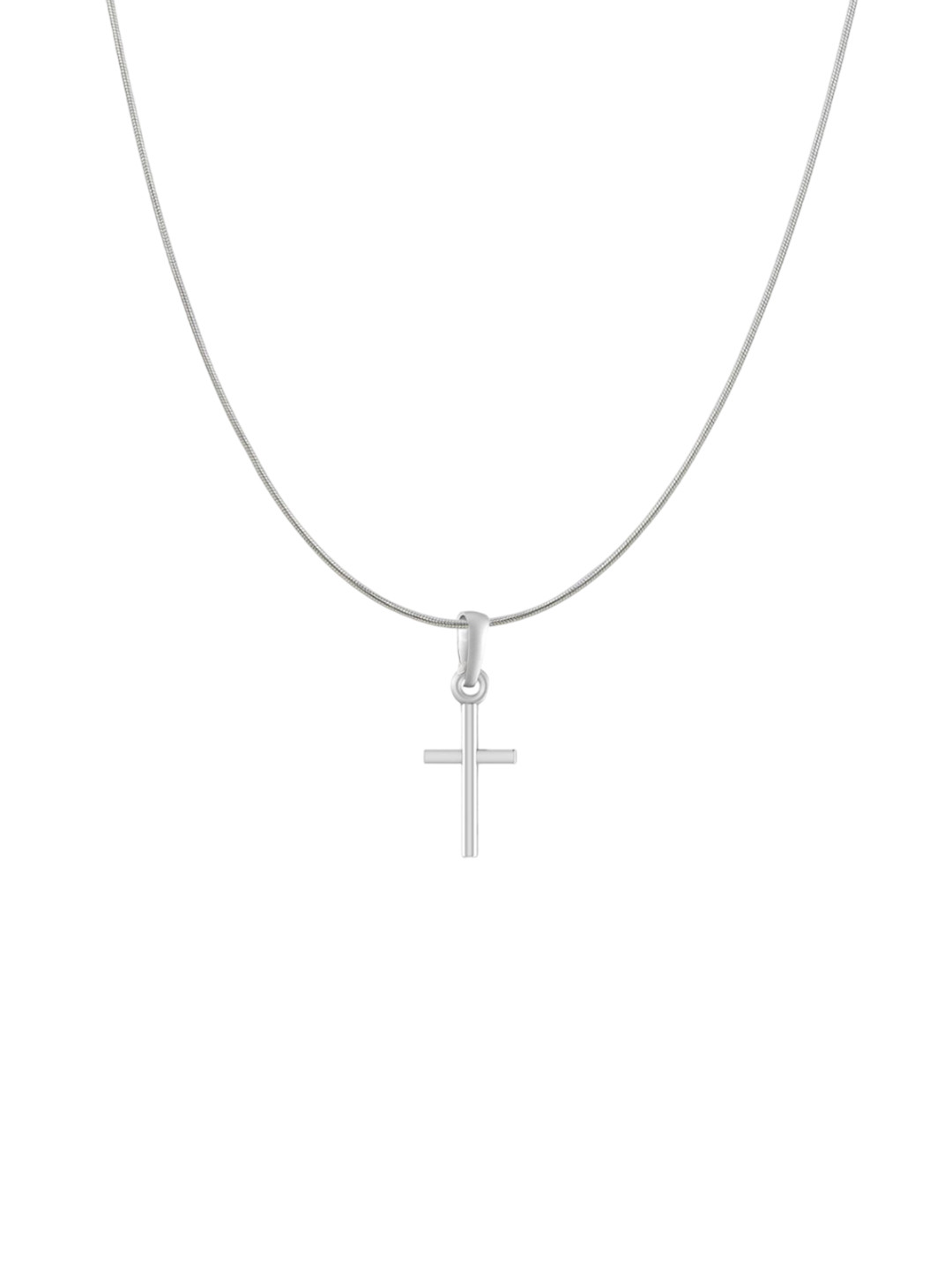 Metronaut 92.5 Sterling Silver Jesus Cross Pendant With Rope Chain