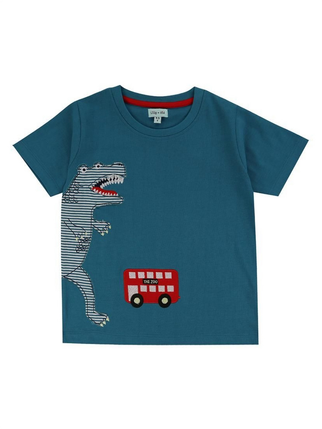 Lilly and Sid Boys Typography Organic Cotton Applique T-shirt