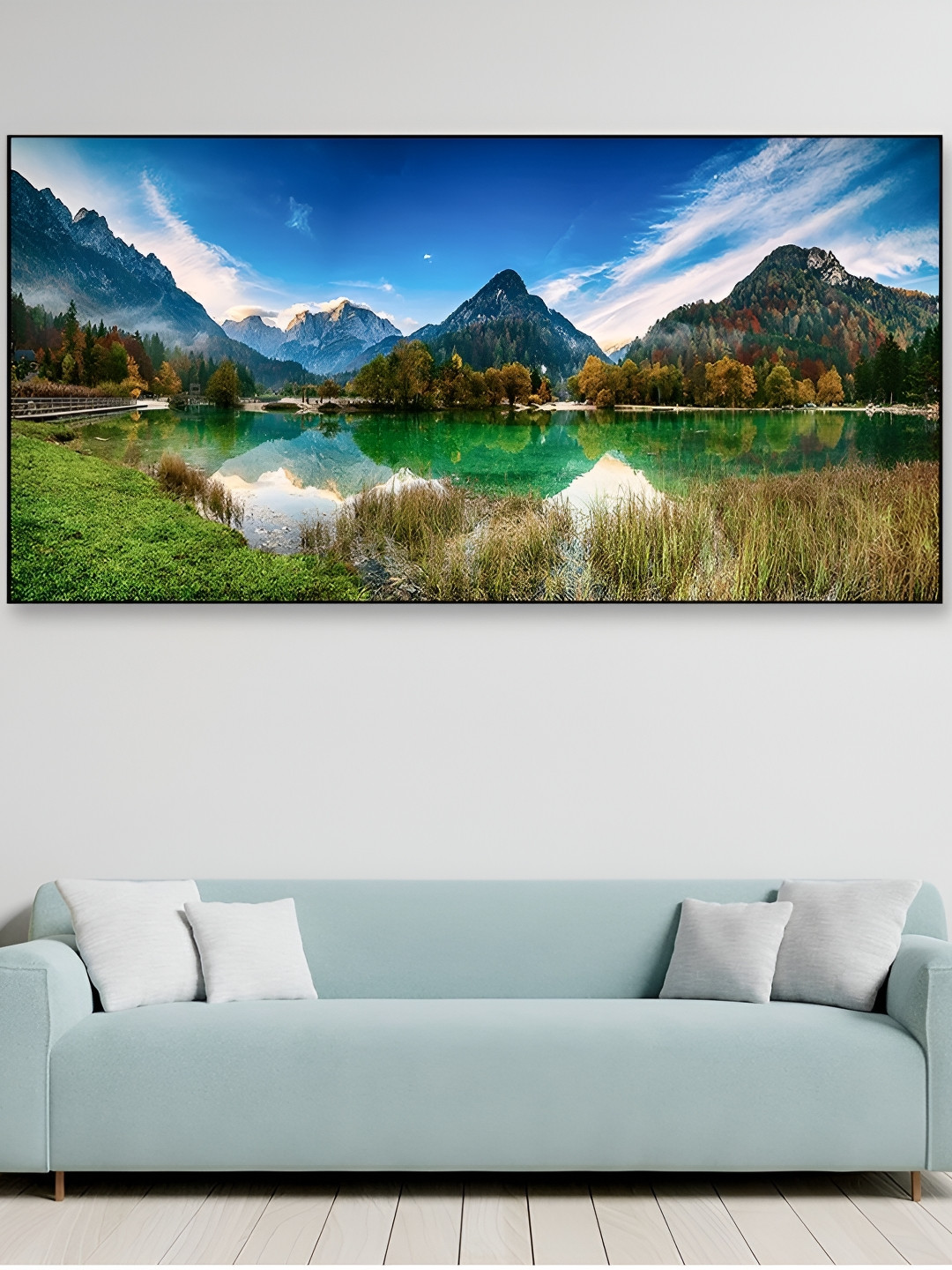 DEKORSTATION Wood Wall Rectangle Paintings Wall Art - 24 x 47 In