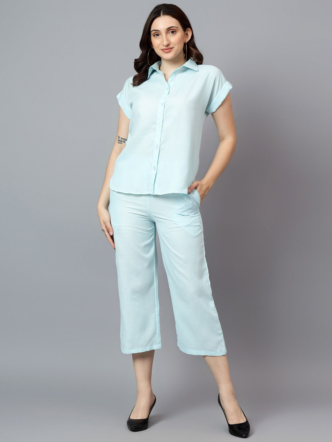 BEACH & HILL Collared Button Down Shirt & Trouser Co-Ord Set