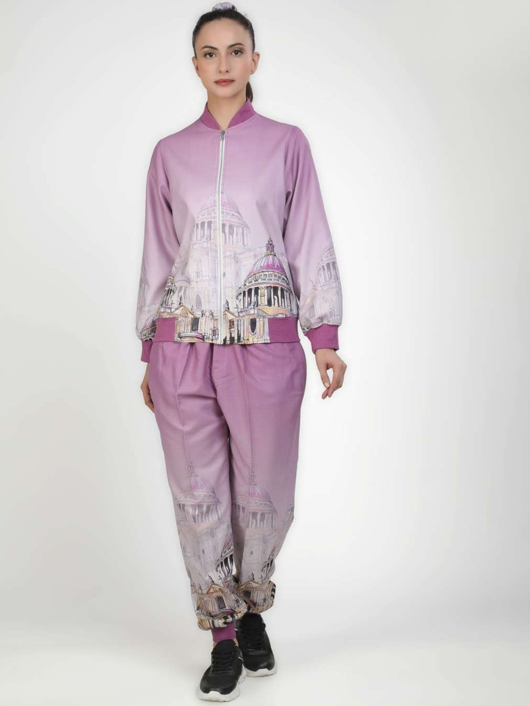 KOVET Printed Bomber Jacket & Joggers Co-Ord Set